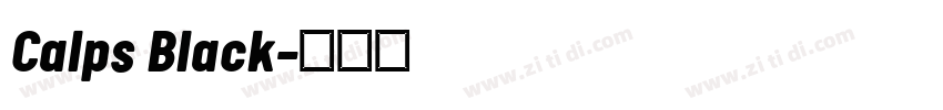 Calps Black字体转换